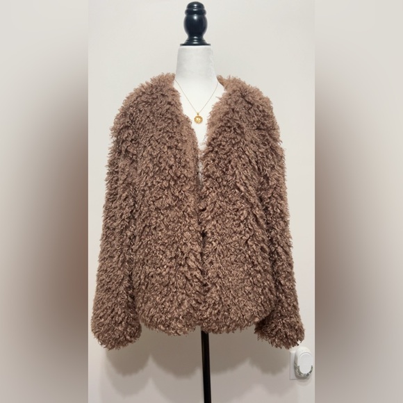 Brown Faux Fur Jacket - Picture 8 of 12